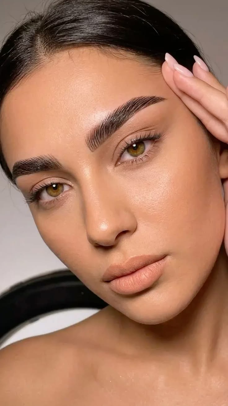 Naturlige, definerte bryn etter Powder Brows